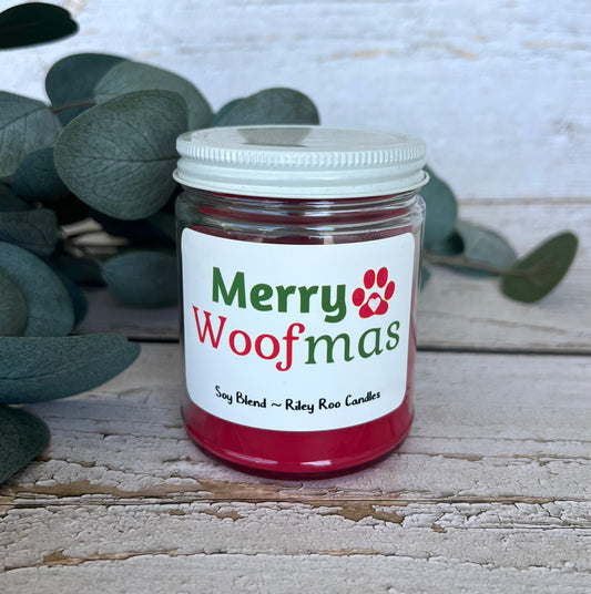 Dog themed coconut soy candle - hand poured