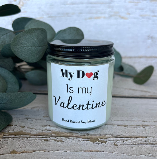 Dog themed coconut soy candle - hand poured