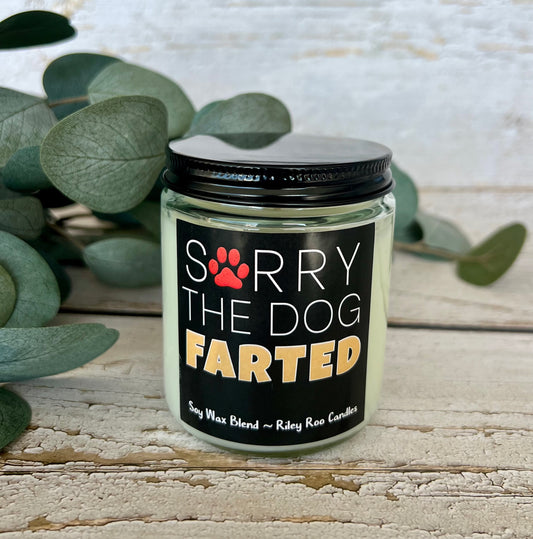 Dog themed coconut soy candle - hand poured