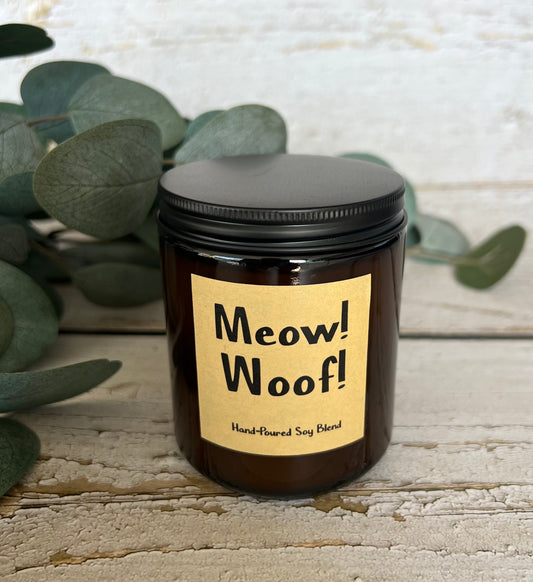 Pet themed coconut soy candle - hand poured