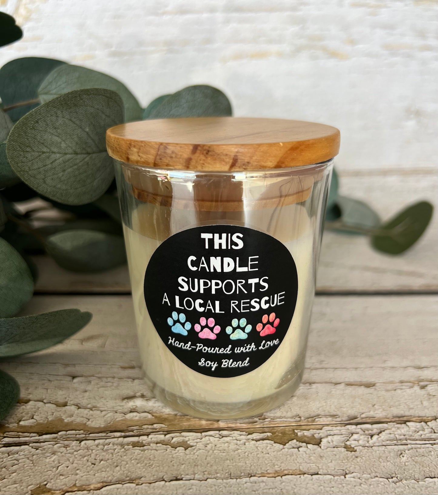 Pet themed coconut soy candle - hand poured