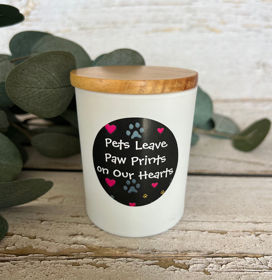 Pets Leave Paw Prints On Our Hearts - Pet Themed Candles