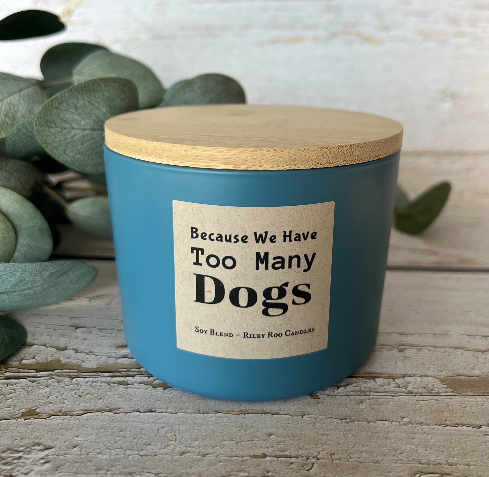 Dog themed coconut soy candle - hand poured