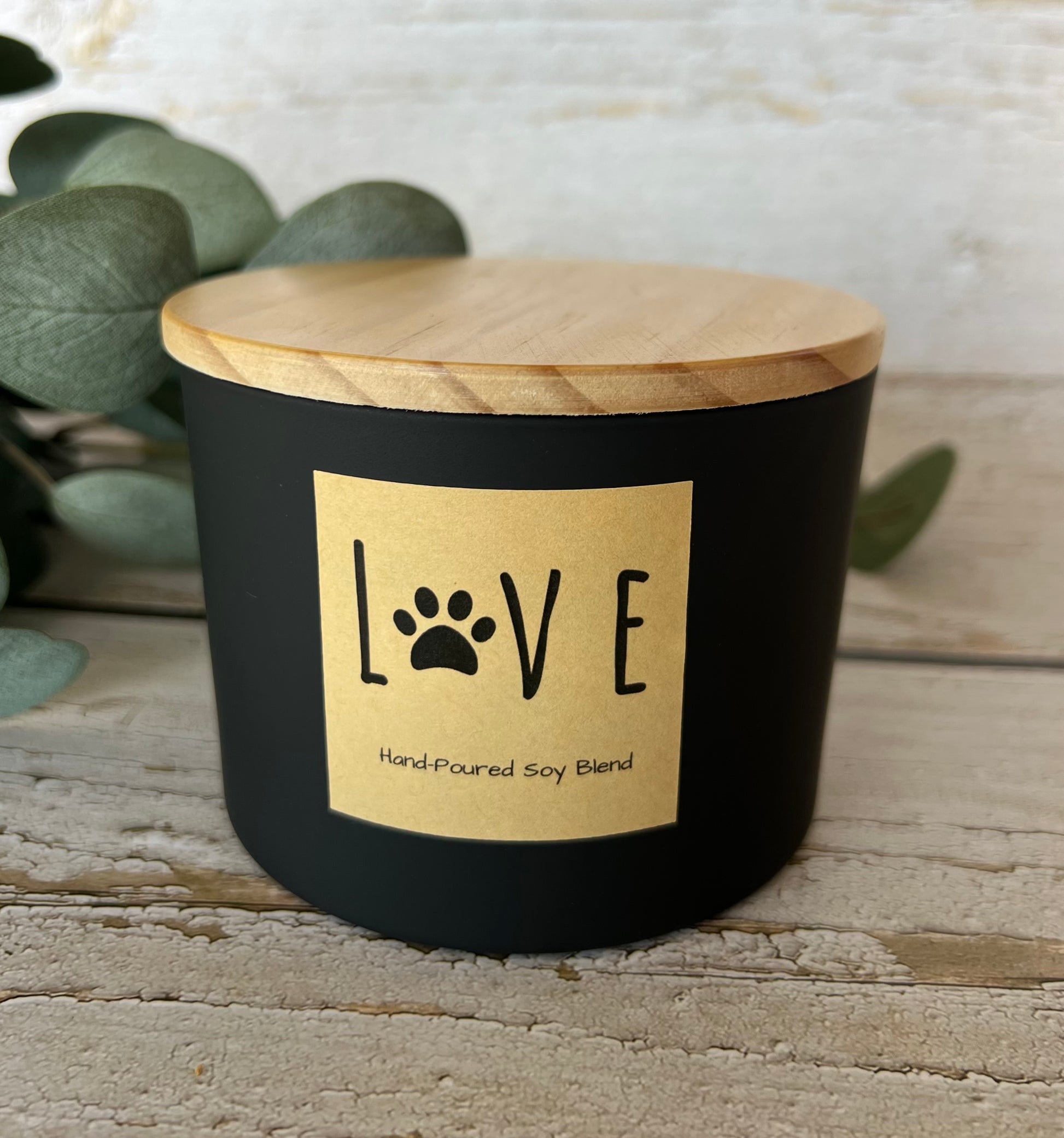 Dog themed coconut soy candle - hand poured