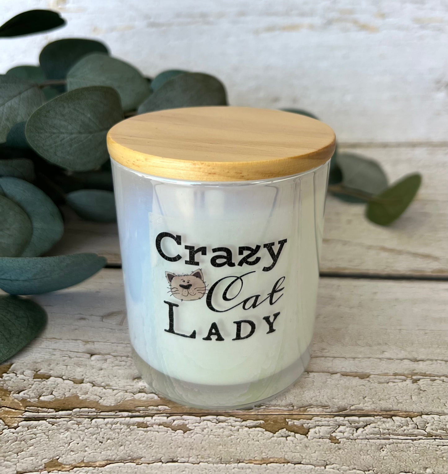 Cat themed soy candle - hand poured