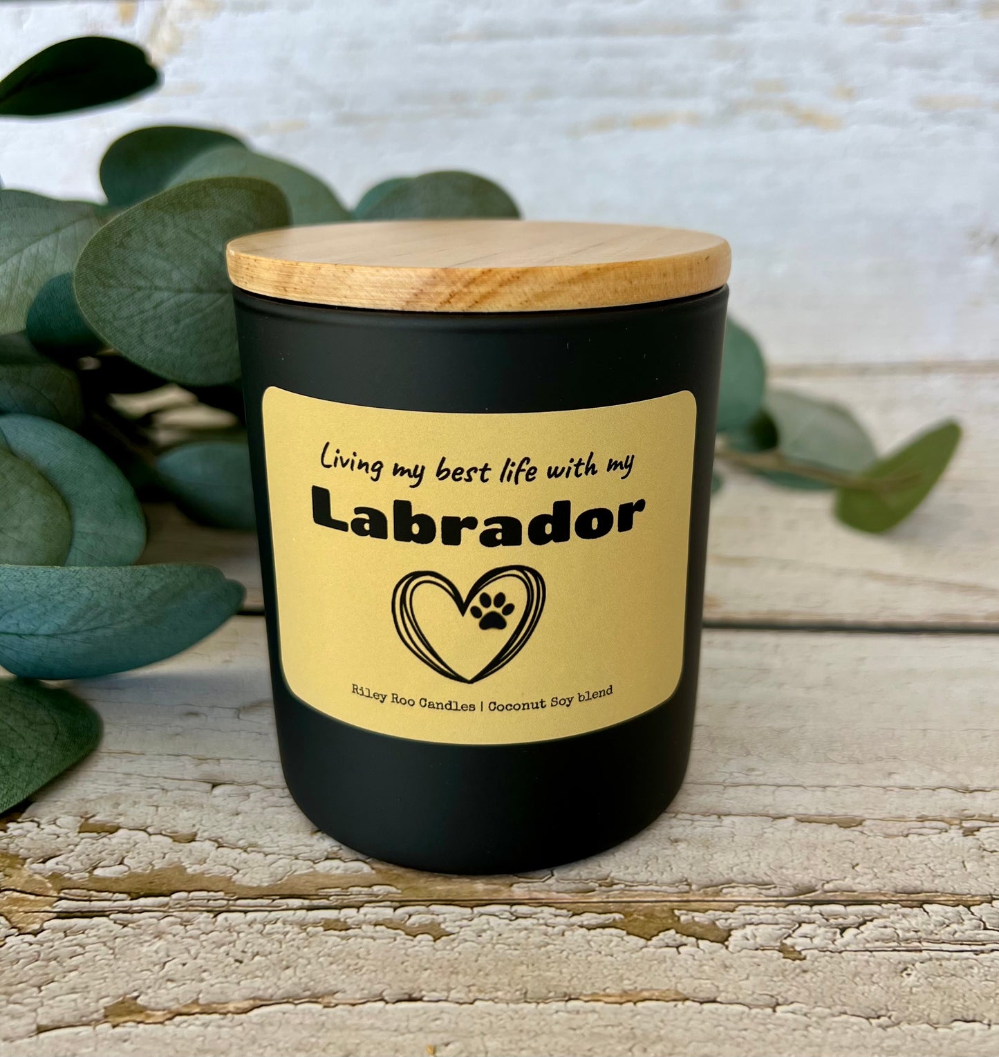 Pet Themed Coconut Soy Candle - hand poured