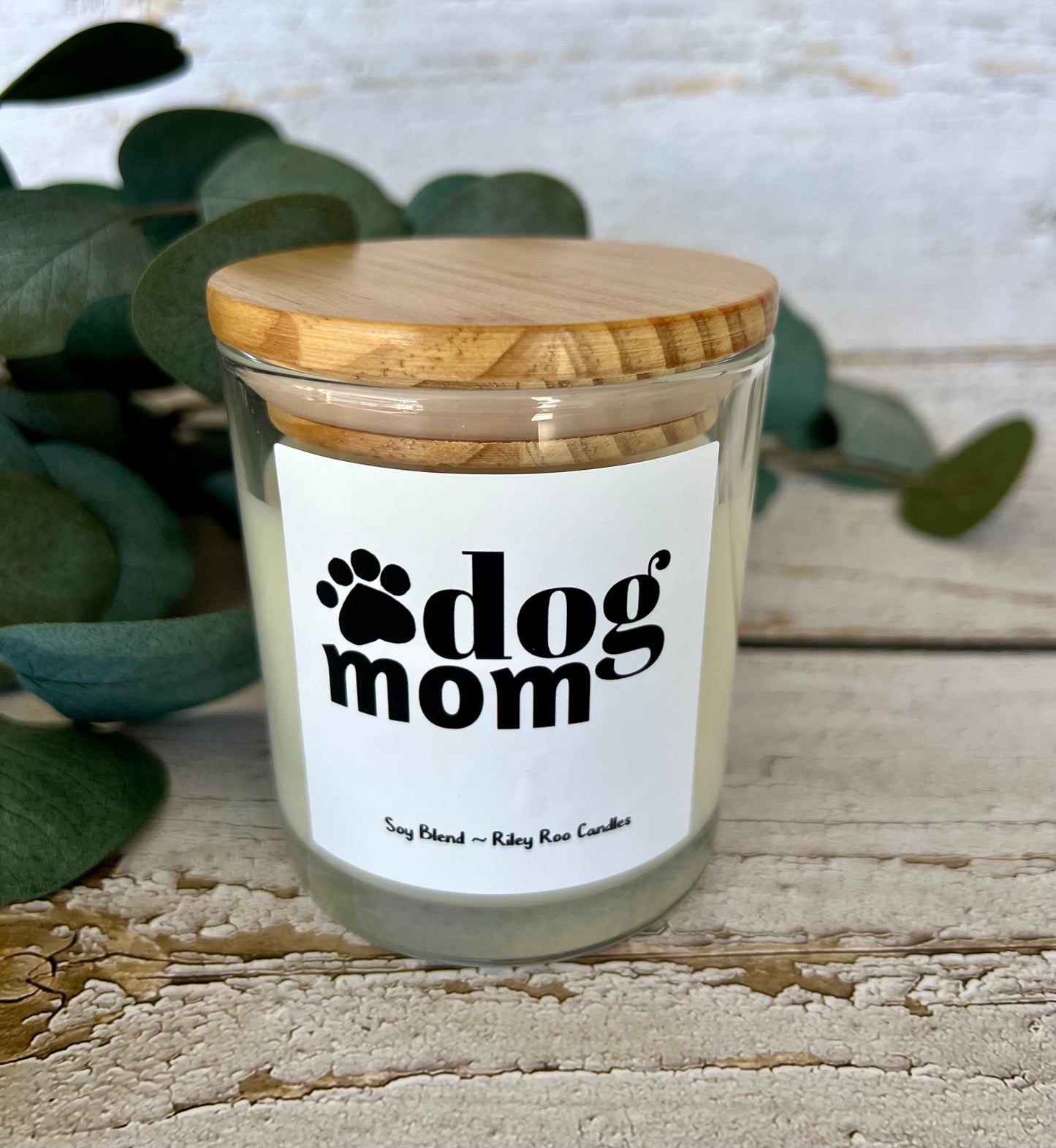 Dog themed coconut soy candle - hand poured