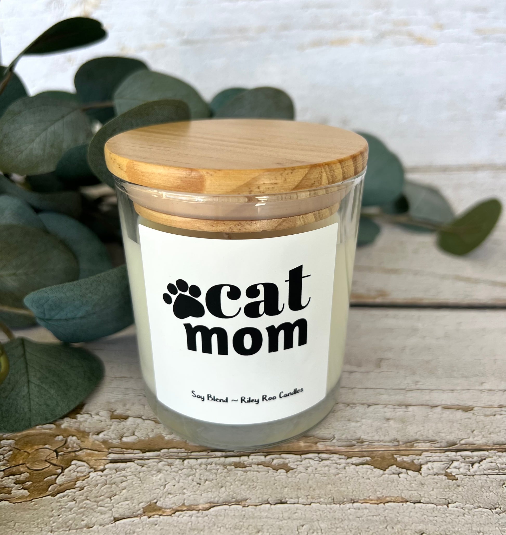 Cat themed coconut soy candle - hand poured