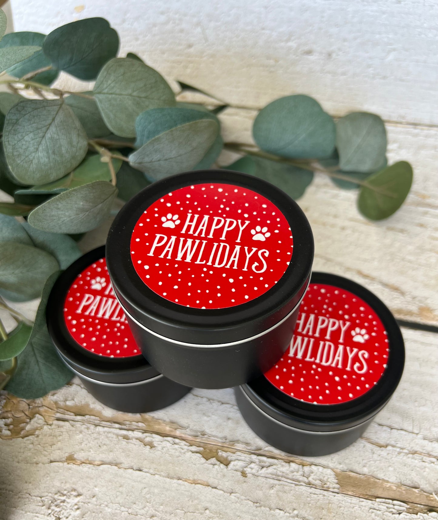 Happy Pawlidays 8oz Tin - Pet Themed Soy Candle