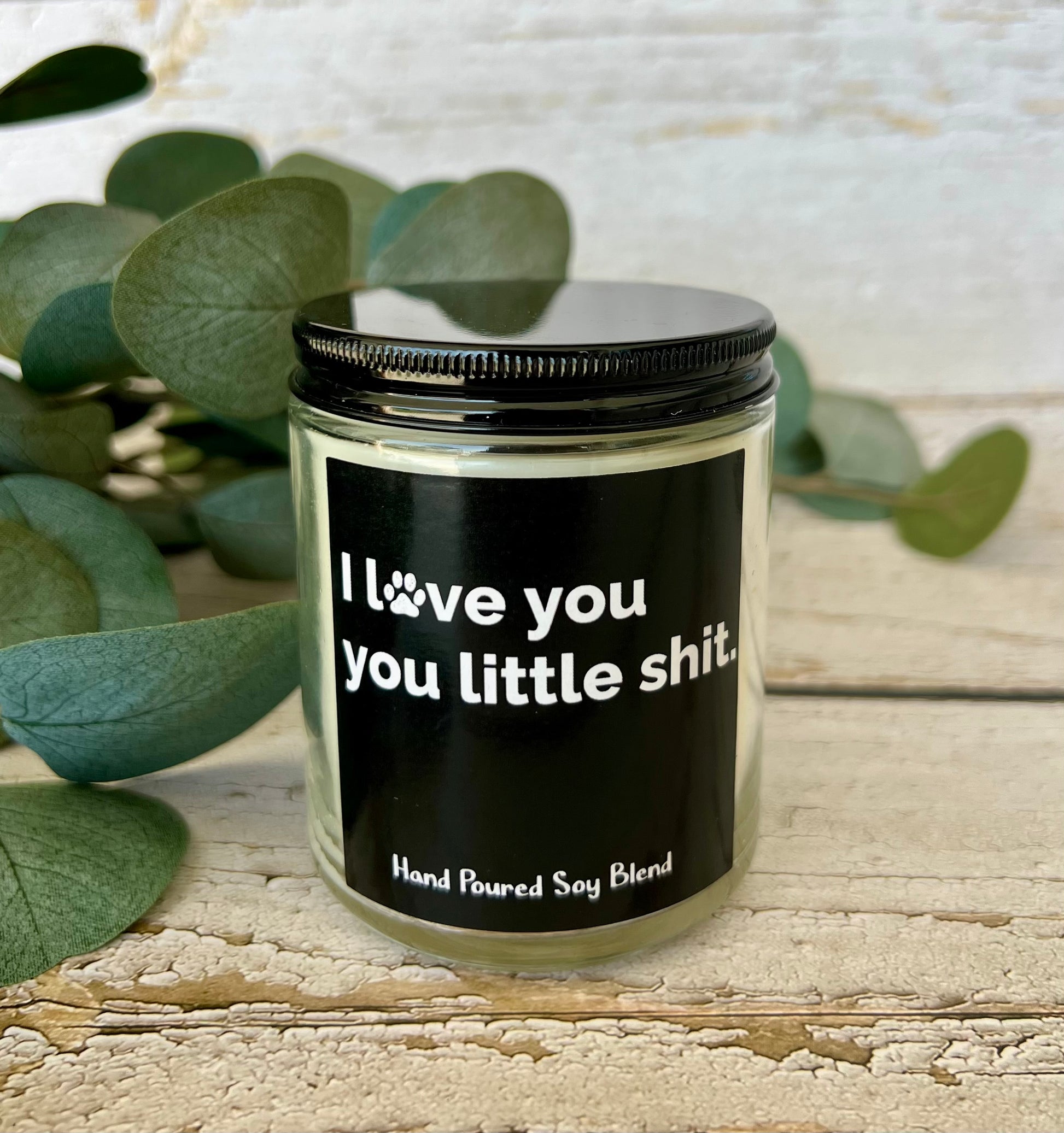 Pet themed coconut soy candle - hand poured