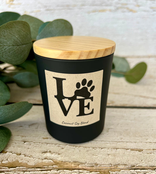 Pet themed soy candle - hand poured