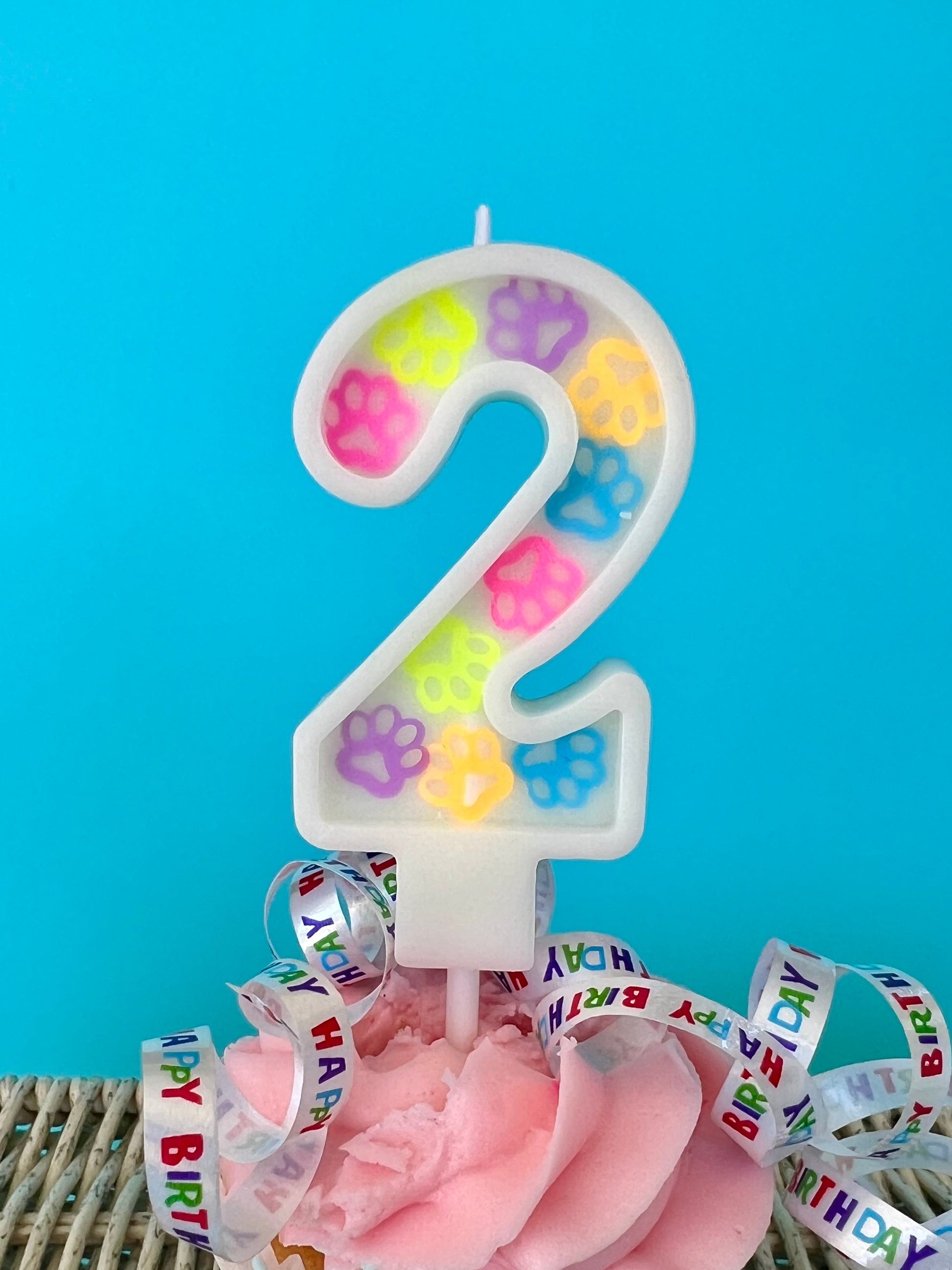 Dog Birthday Candle - Hand poured