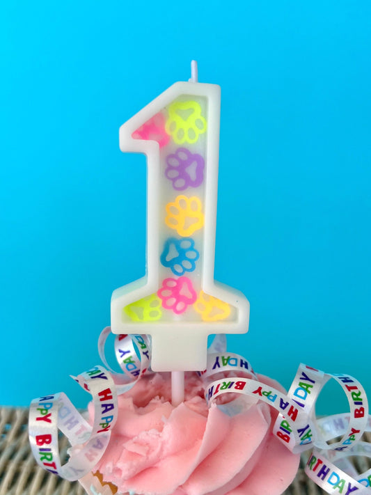 Dog Birthday Candle - Hand poured