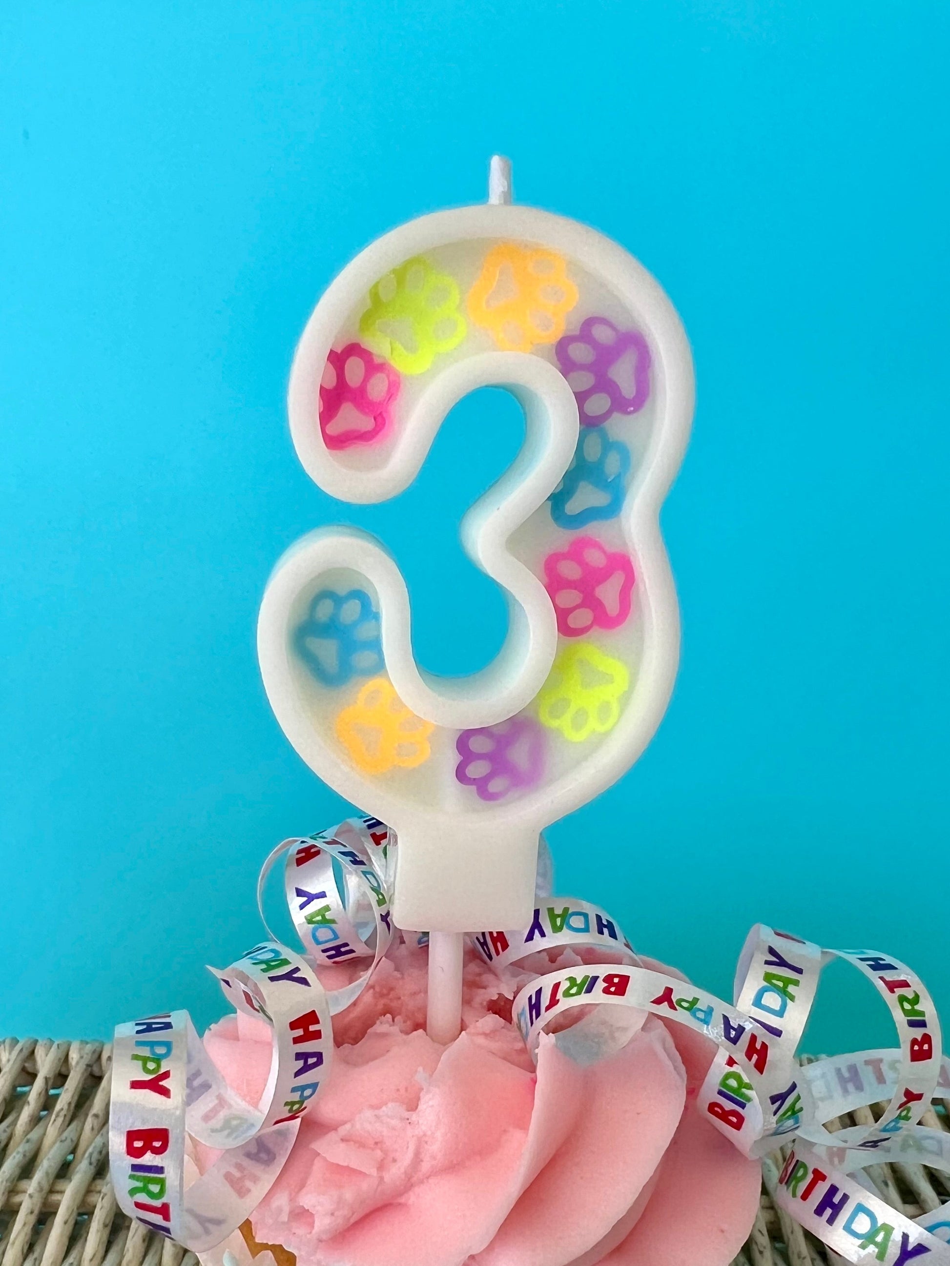 Dog Birthday Candle - Hand poured