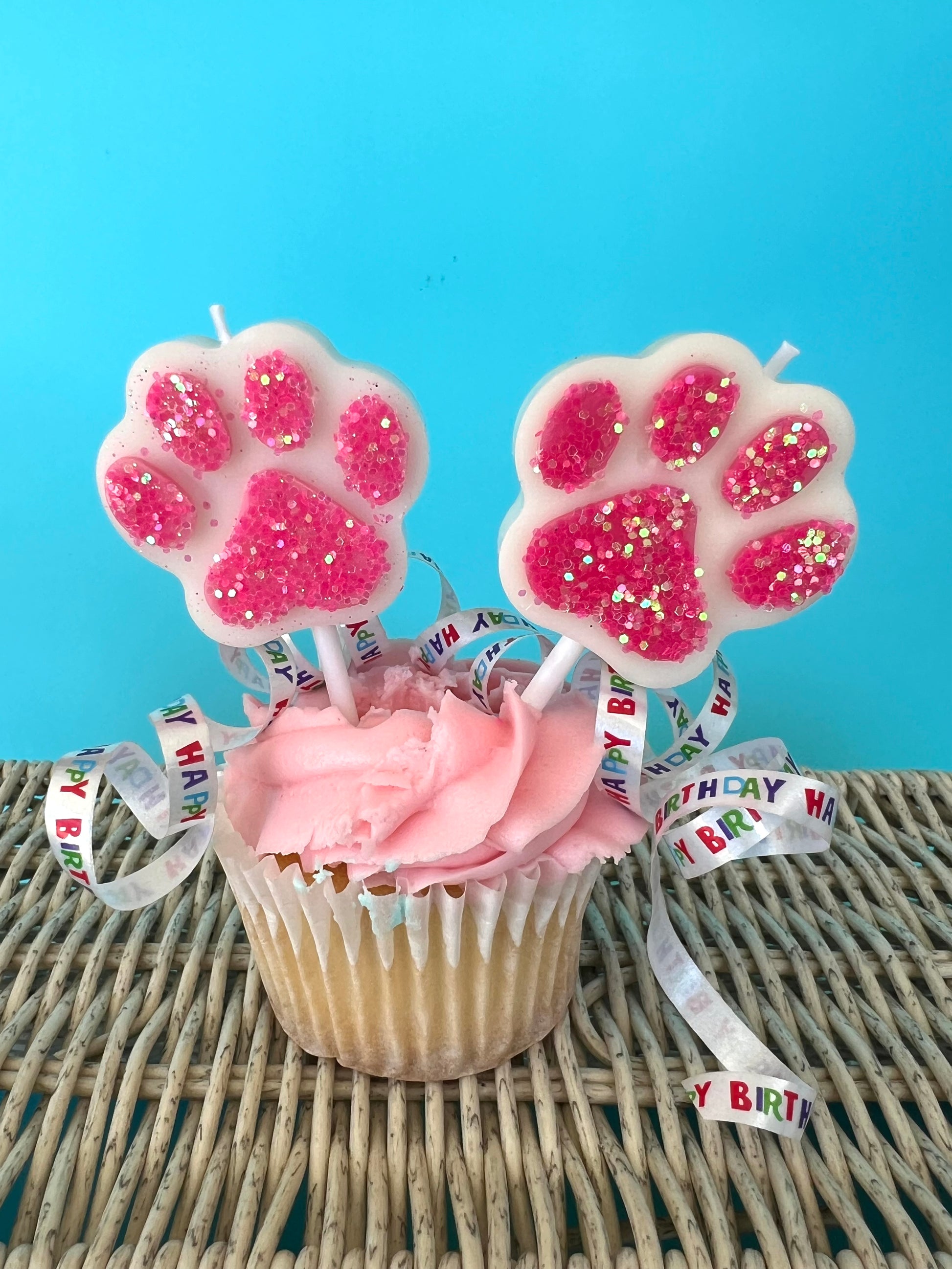 Dog Party Birthday Candle - Hand Made