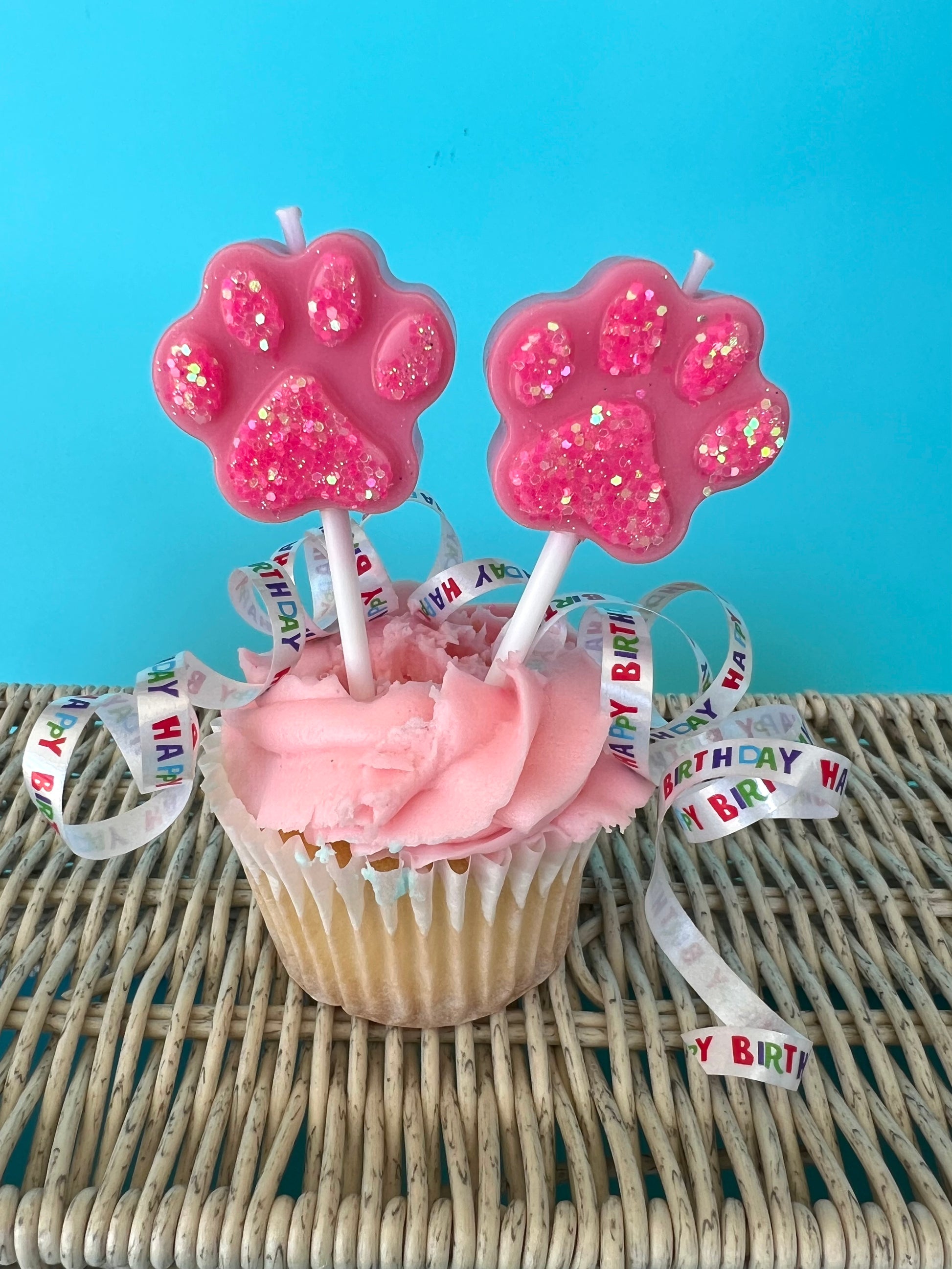 Dog  or Cat Party Birthday Candle - Hand Made