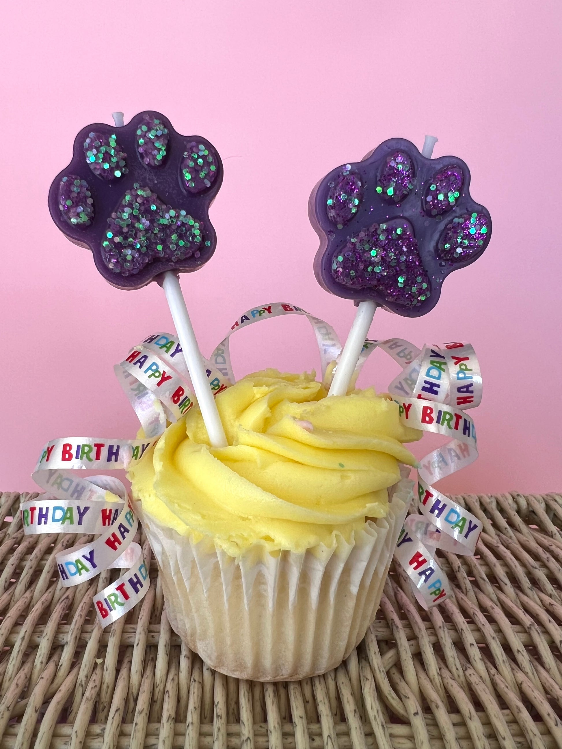 Dog  or Cat Party Birthday Candle - Hand Made
