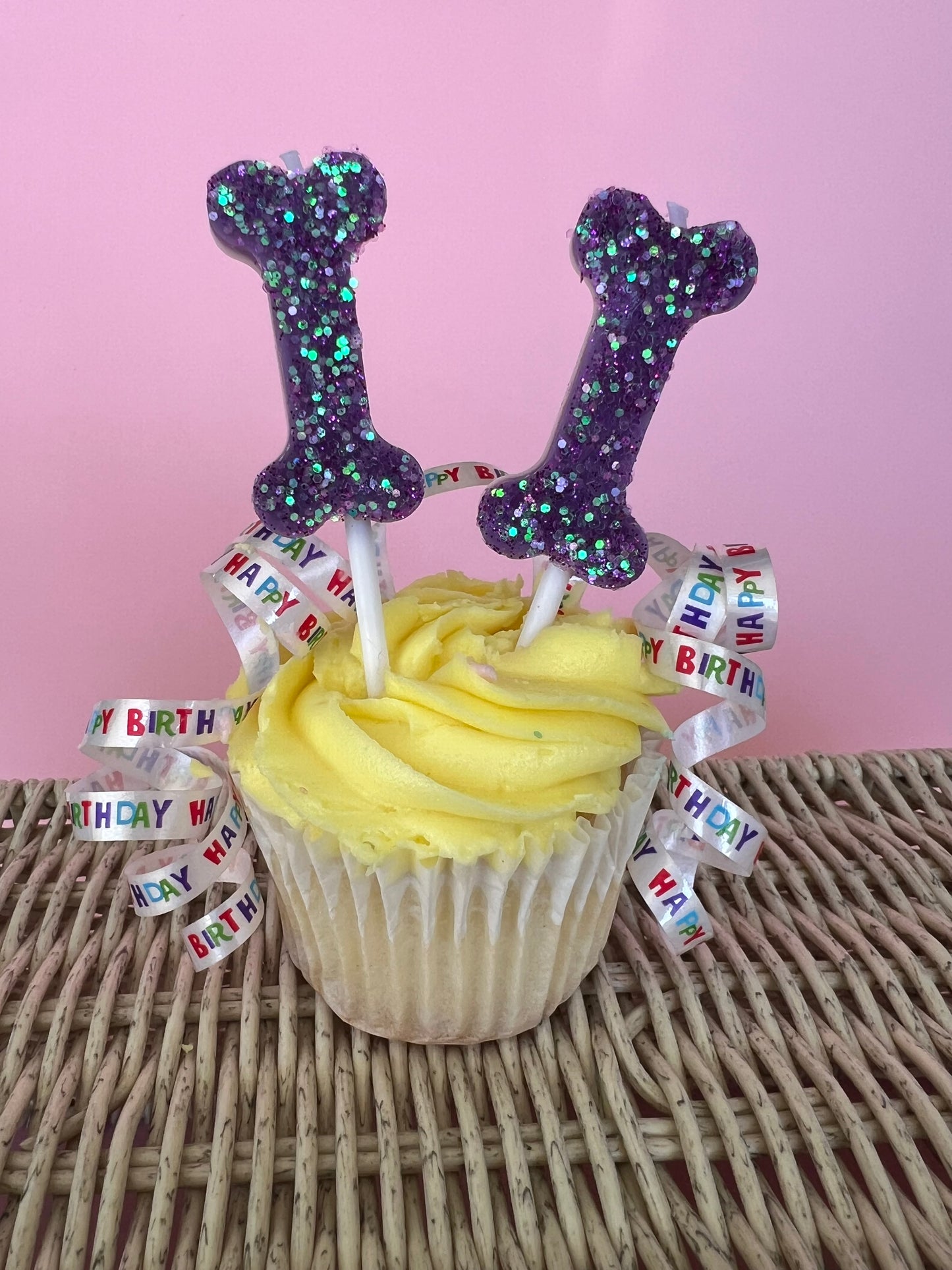 Dog Party Birthday Candle - Hand Made