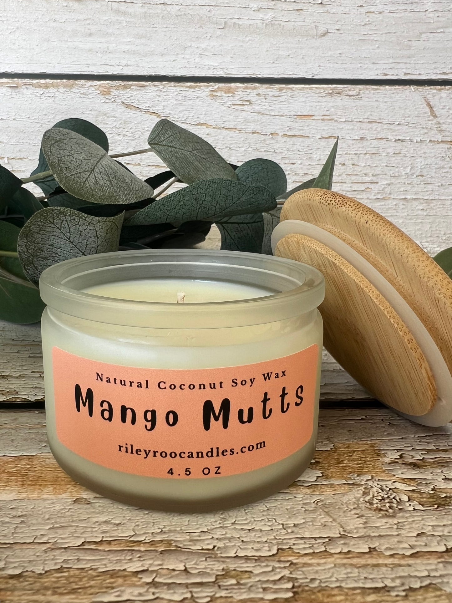 Dog themed coconut soy candle - hand poured