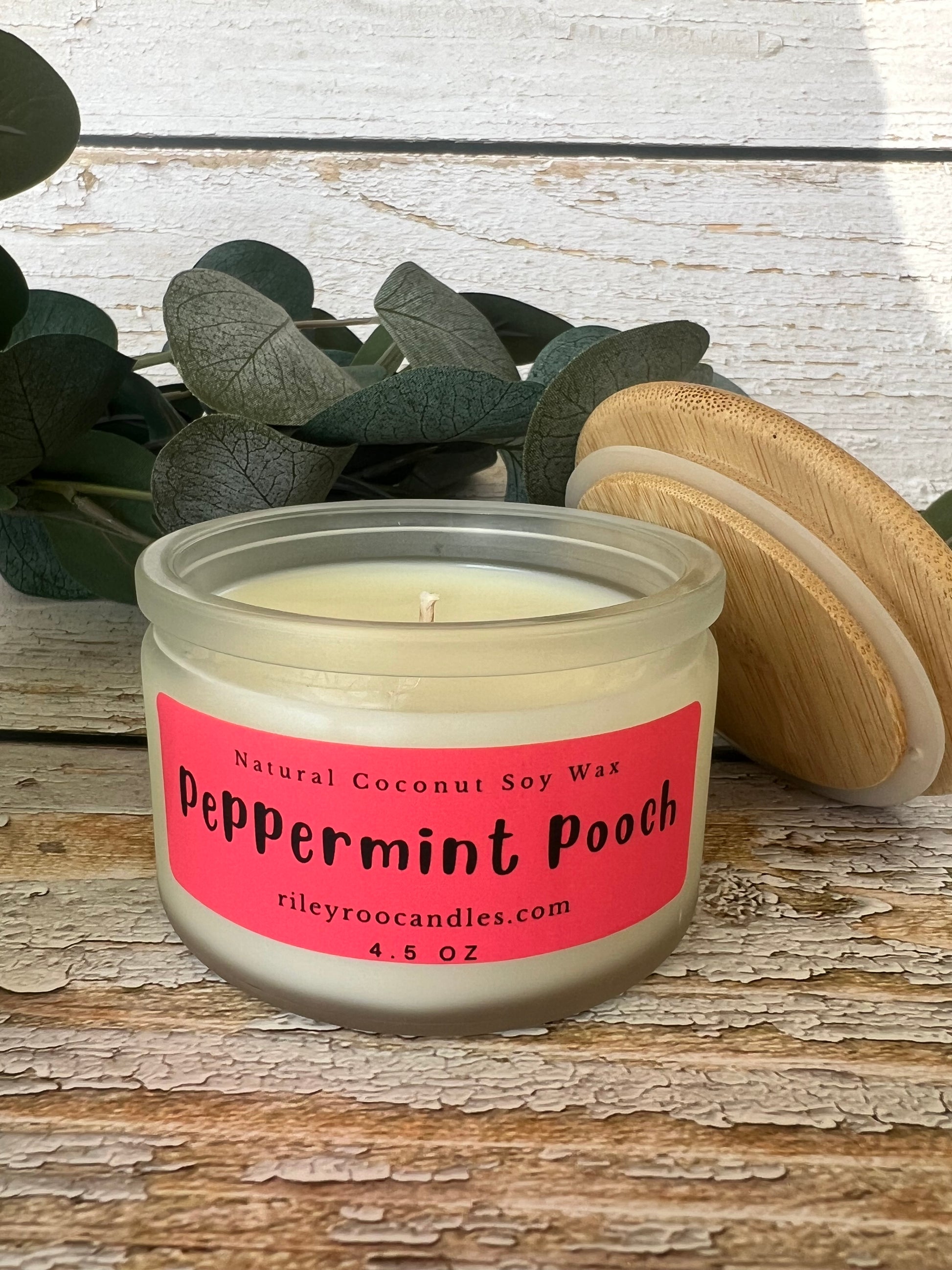 Dog themed coconut soy candle - hand poured