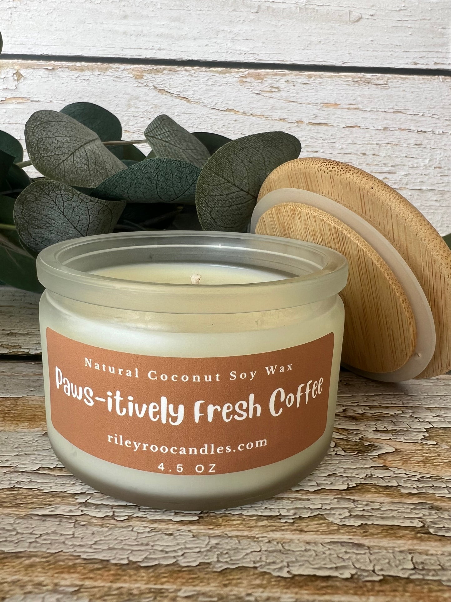 Dog themed coconut soy candle - hand poured