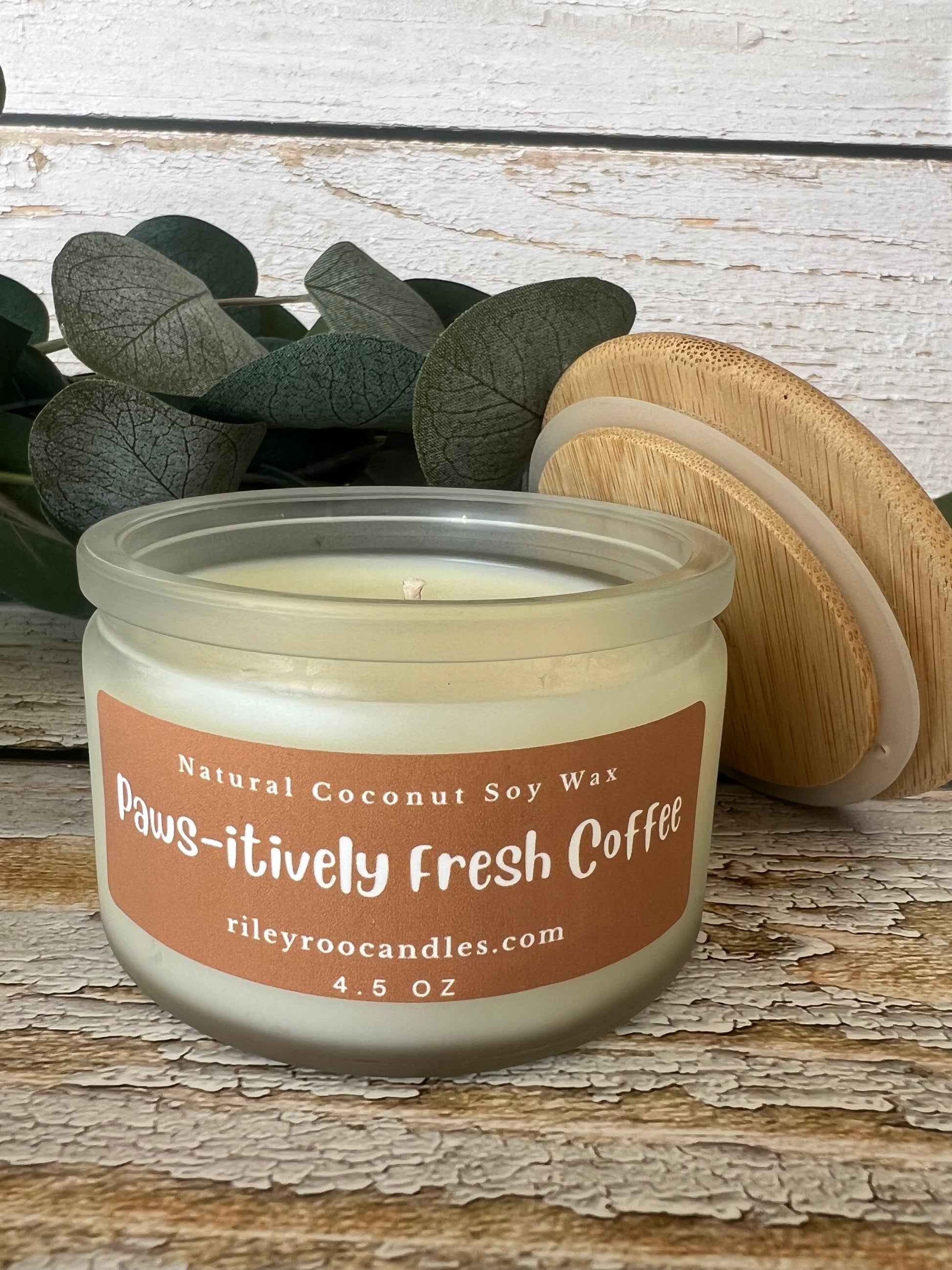 Dog themed coconut soy candle - hand poured