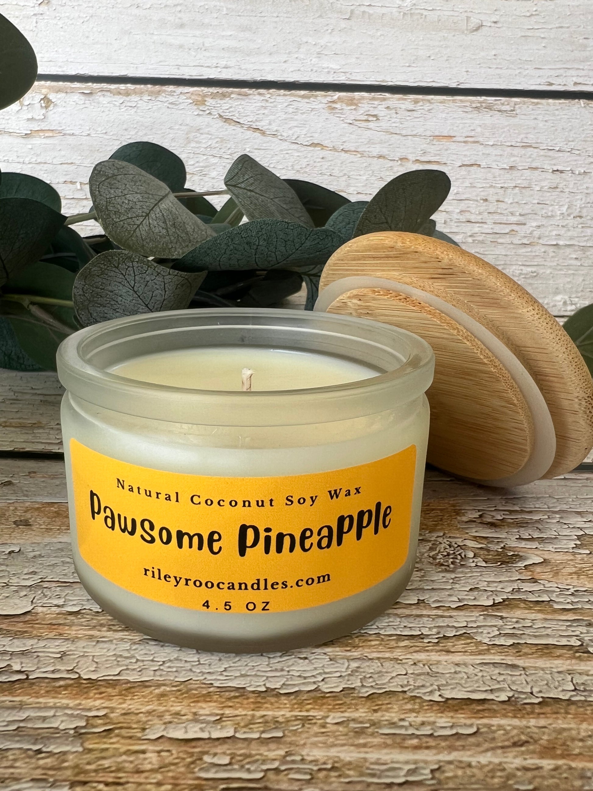 Dog themed coconut soy candle - hand poured