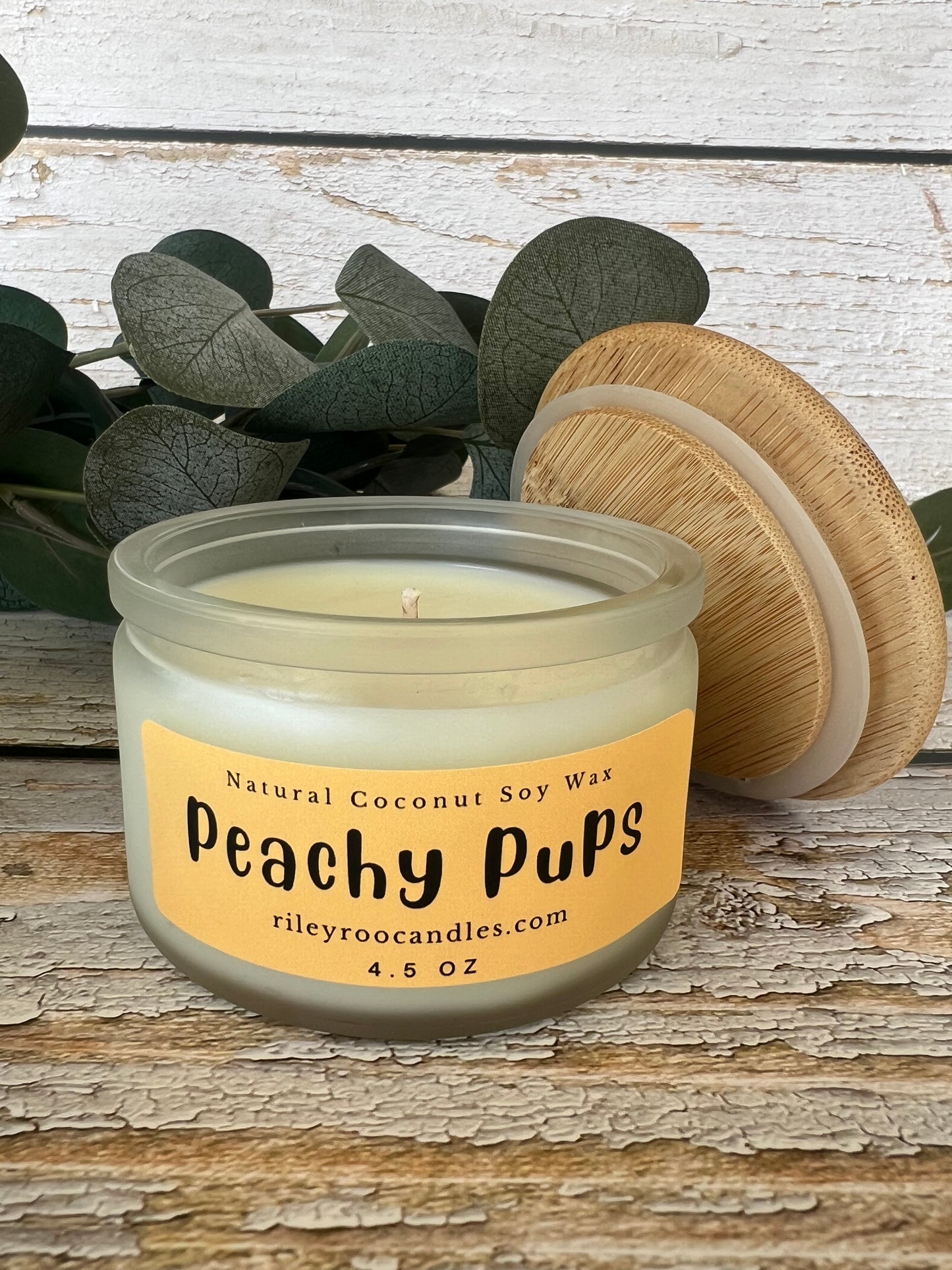 Dog themed coconut soy candle - hand poured