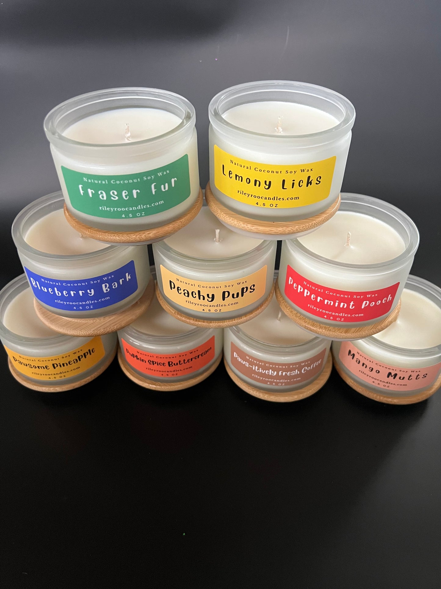 Dog themed coconut soy candle - hand poured