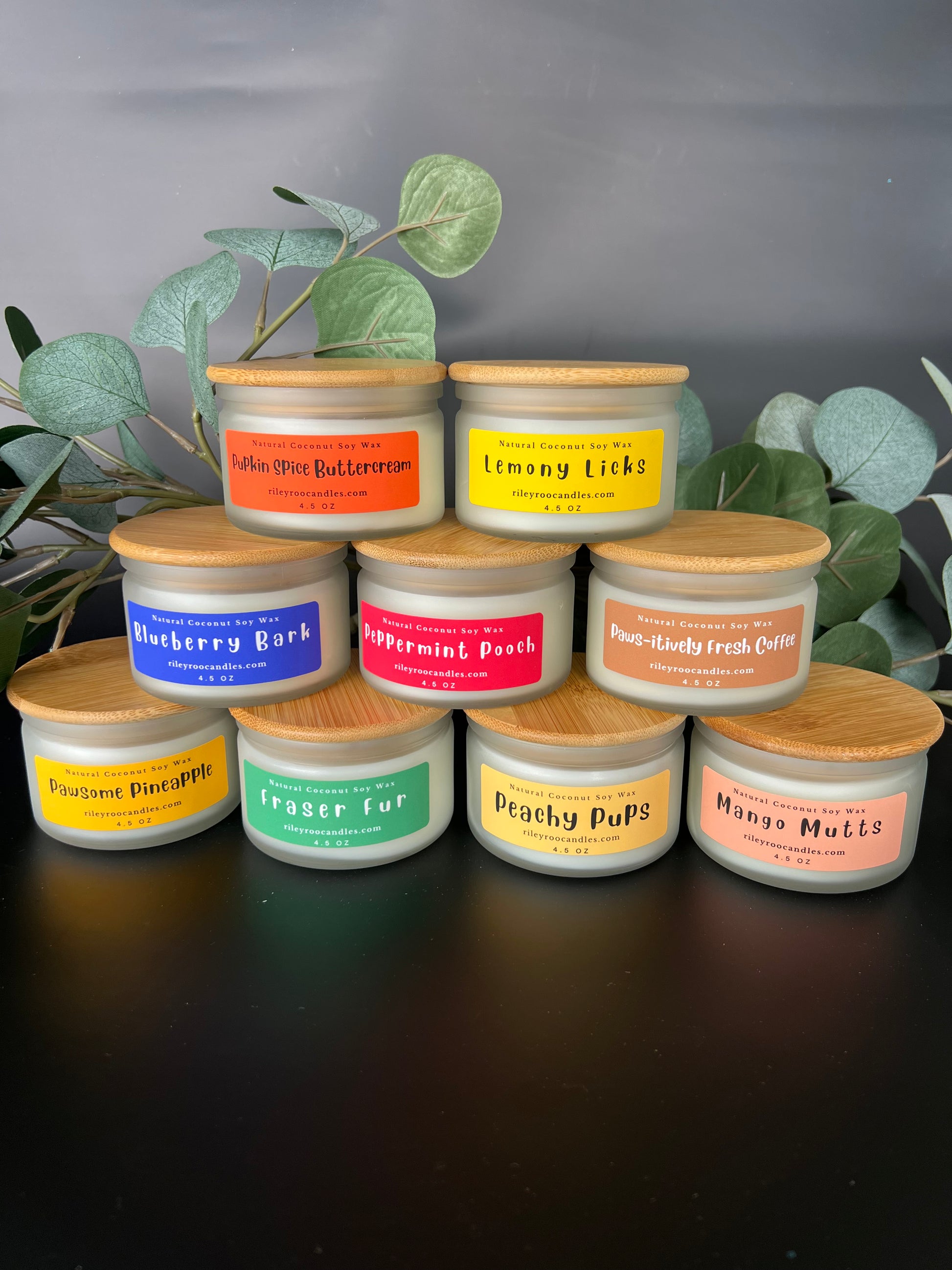 Dog themed coconut soy candle - hand poured