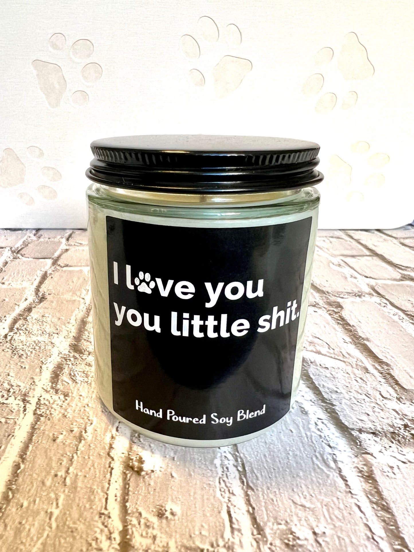 Pet themed coconut soy candle - hand poured