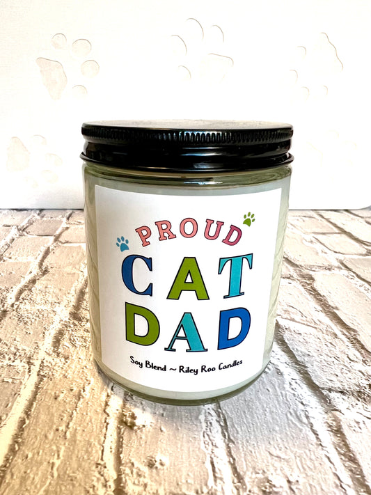 Cat themed coconut soy candle - hand poured