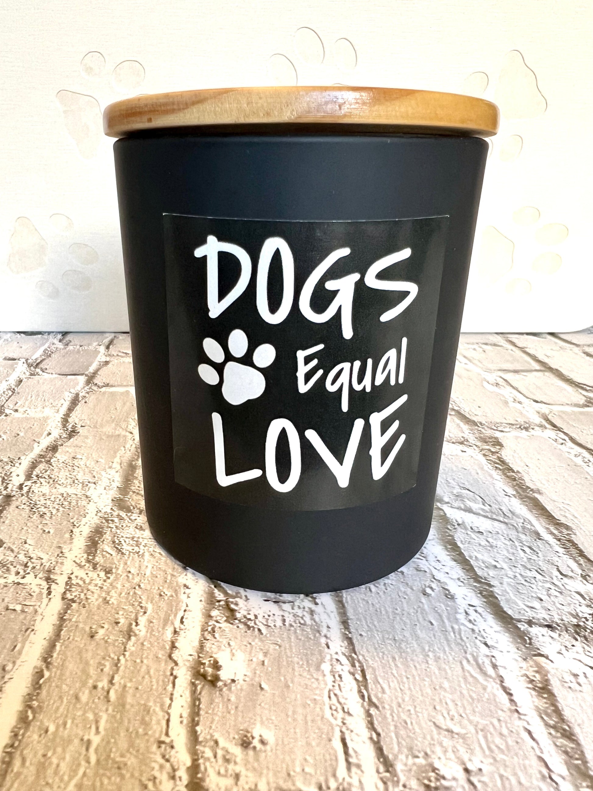 Dog themed coconut soy candle - hand poured