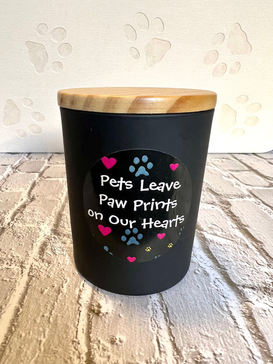 Pet themed soy candle - hand poured