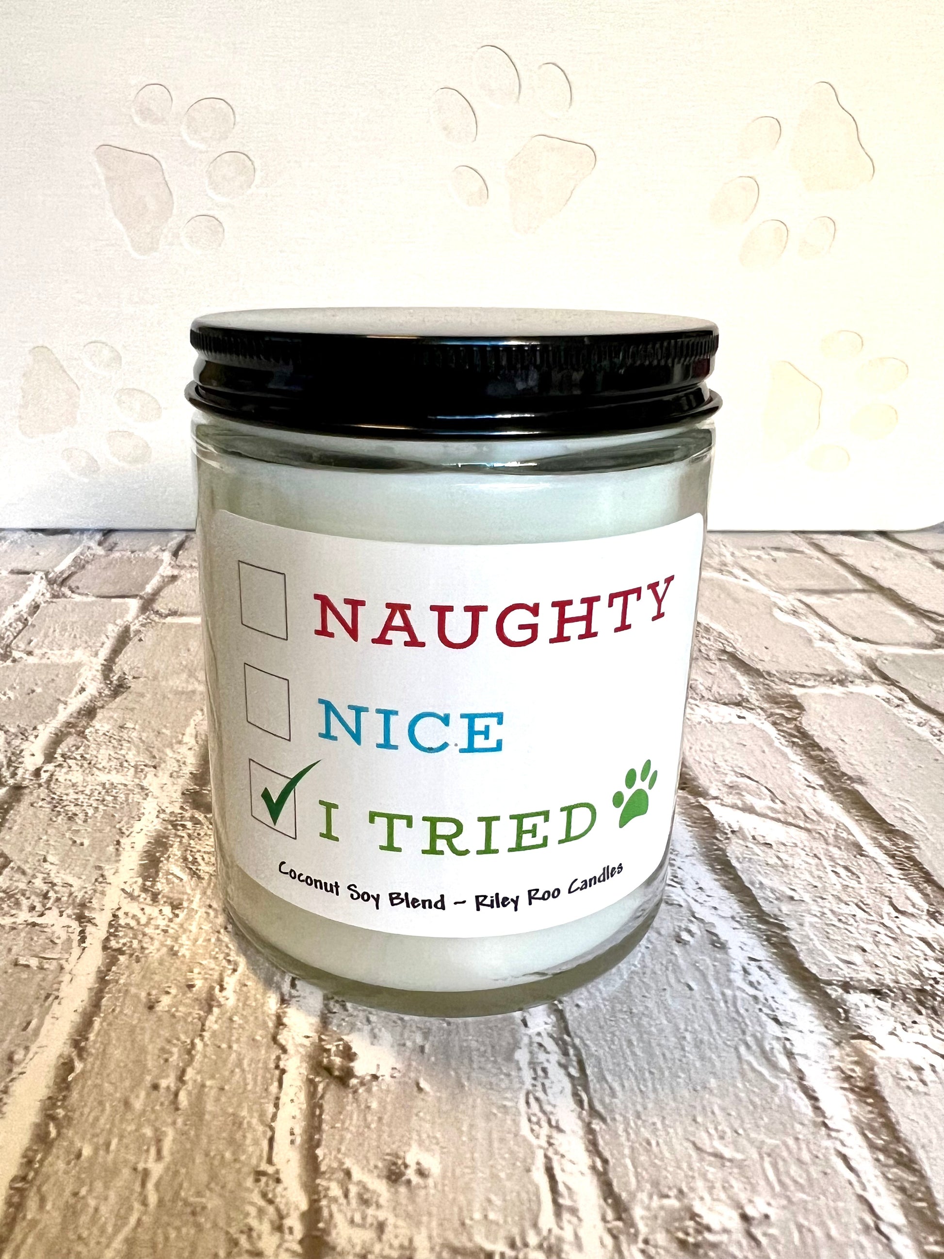 Pet themed coconut soy candle - hand poured