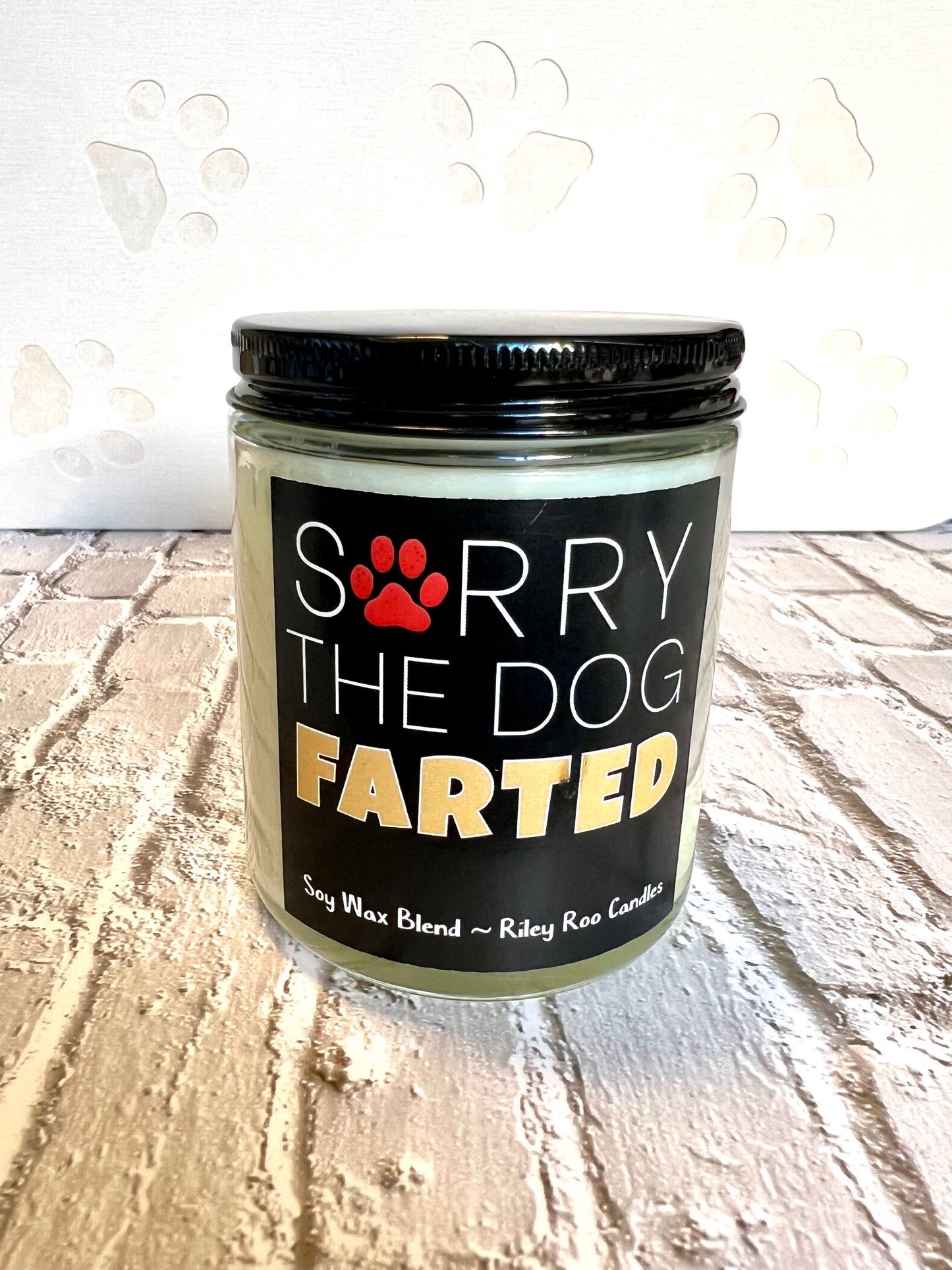 Dog themed coconut soy candle - hand poured