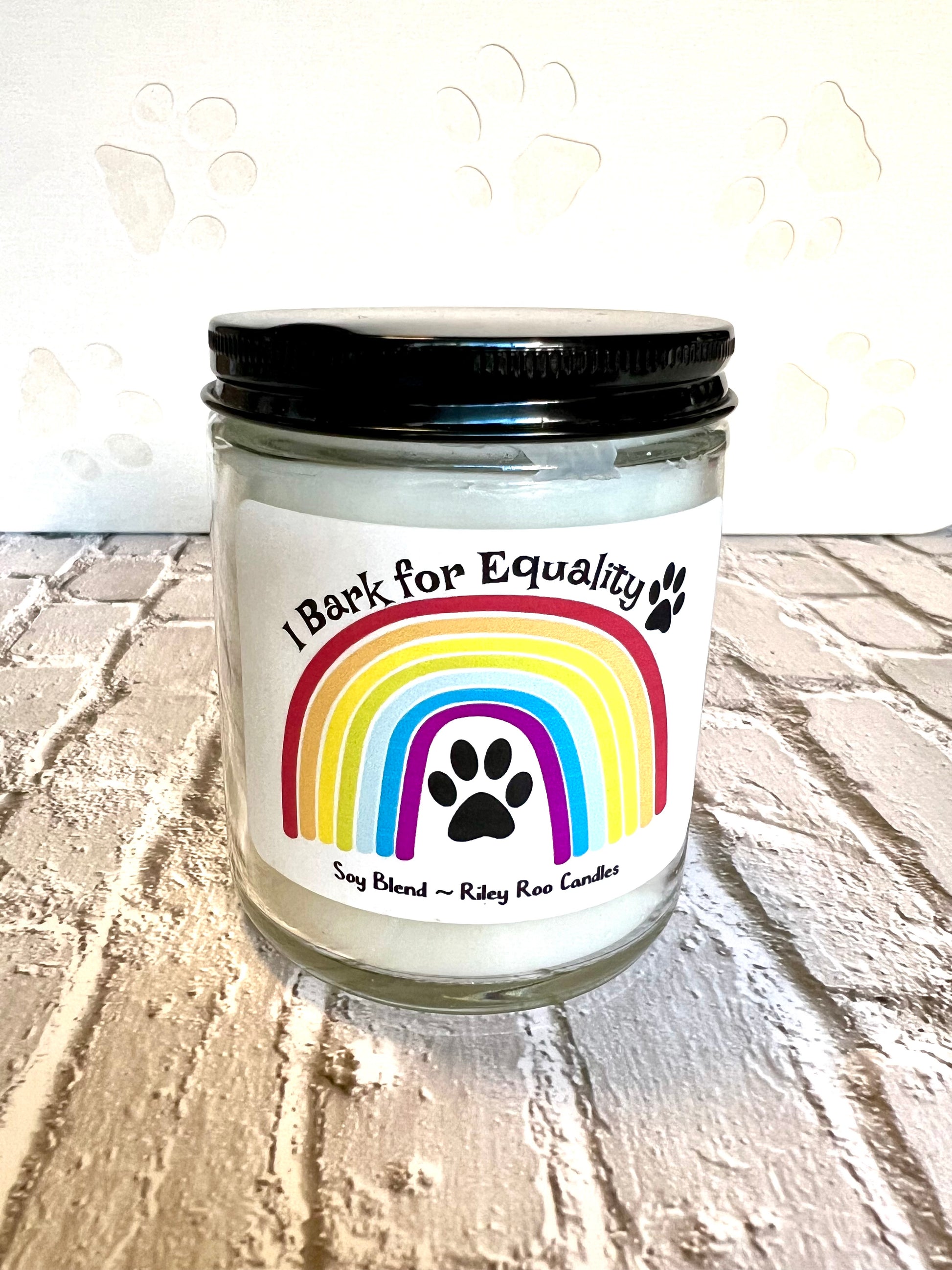 Dog themed coconut soy candle - hand poured