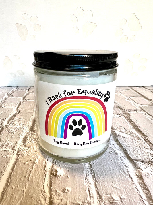 Dog themed coconut soy candle - hand poured