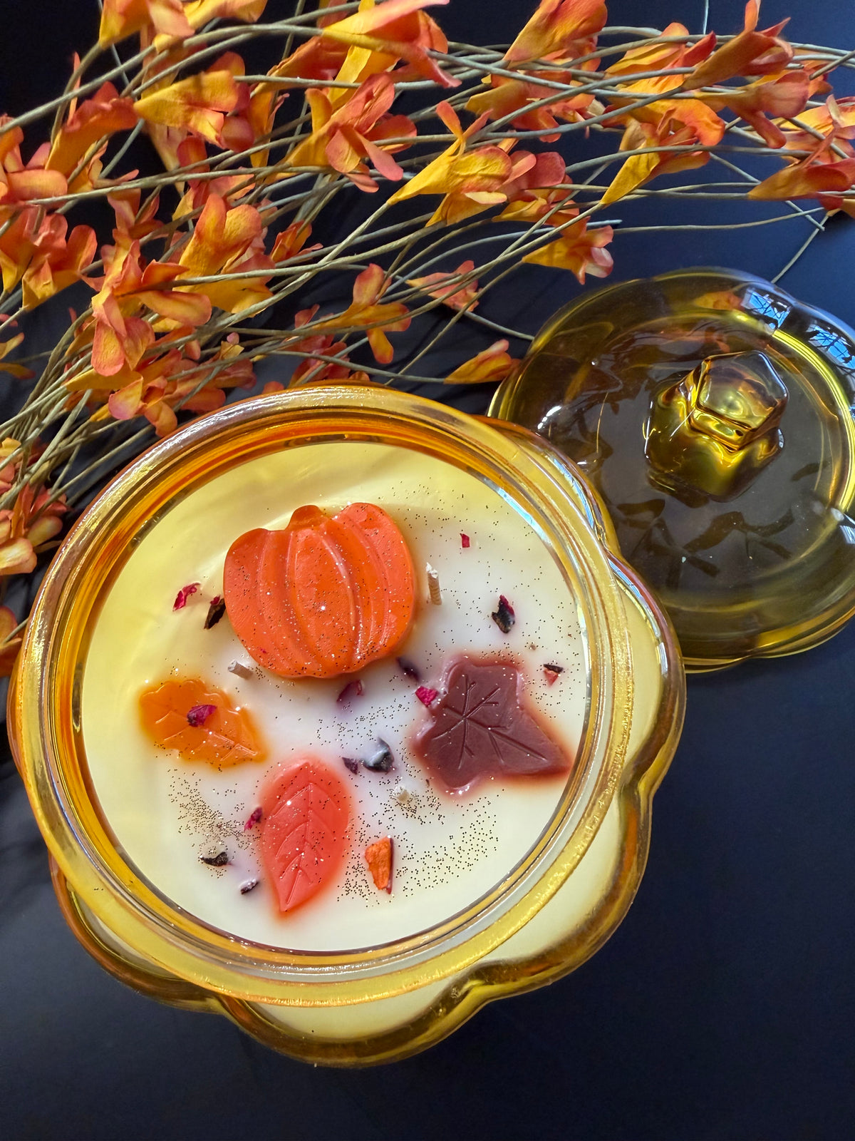 Large Pumpkin Glass Candle 14oz - Limited Edition