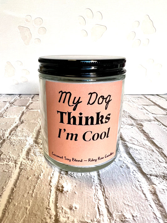 Dog themed soy candle - hand poured