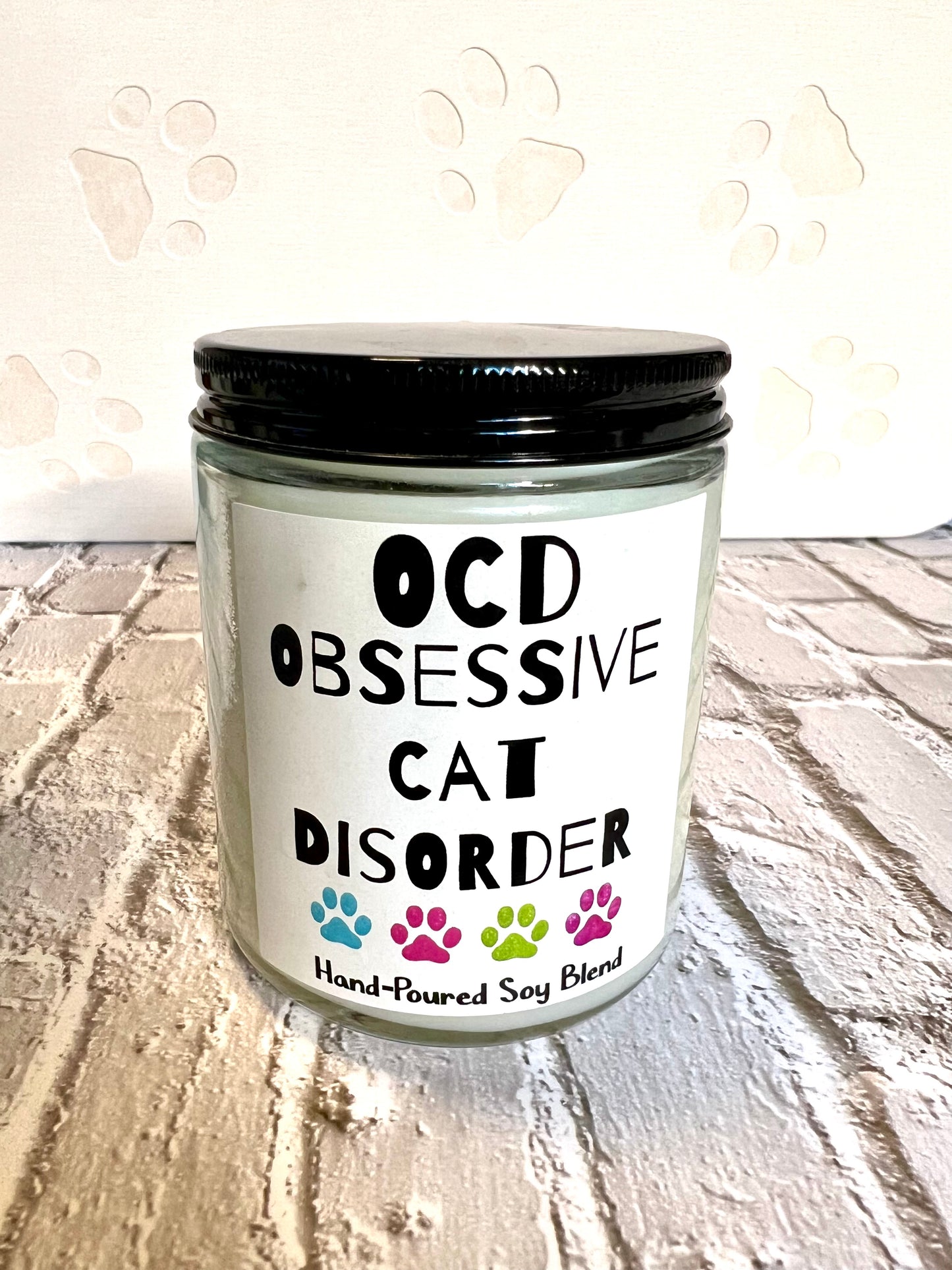 OCD  Obsessive Cat Disorder - Cat Themed Soy Candle